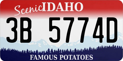 ID license plate 3B5774D