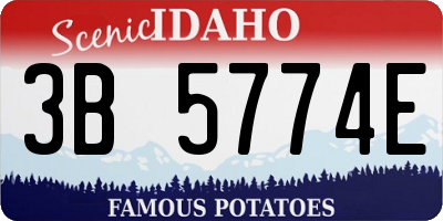 ID license plate 3B5774E