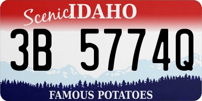ID license plate 3B5774Q