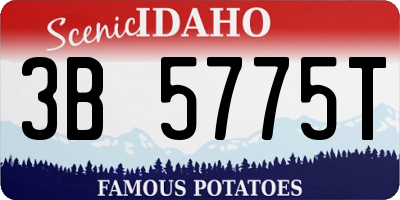 ID license plate 3B5775T