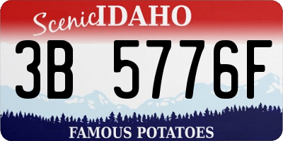 ID license plate 3B5776F