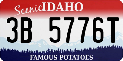 ID license plate 3B5776T