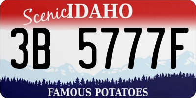 ID license plate 3B5777F