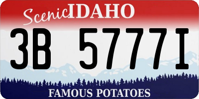 ID license plate 3B5777I