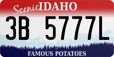 ID license plate 3B5777L