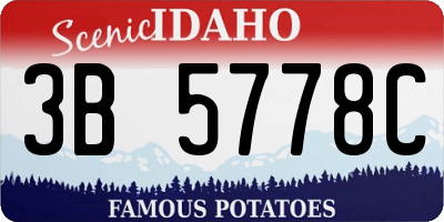 ID license plate 3B5778C
