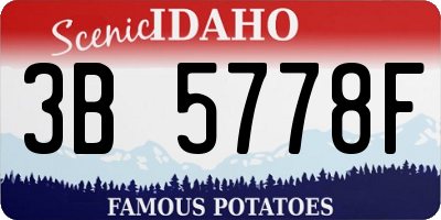 ID license plate 3B5778F