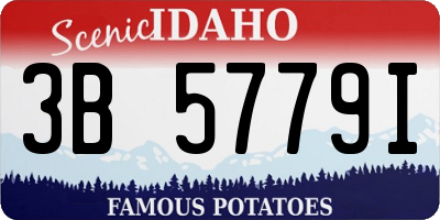 ID license plate 3B5779I