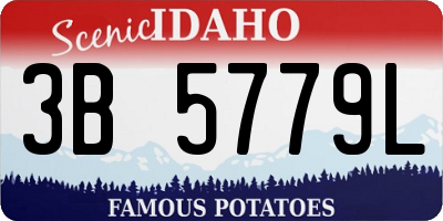 ID license plate 3B5779L