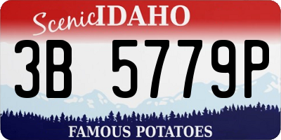 ID license plate 3B5779P