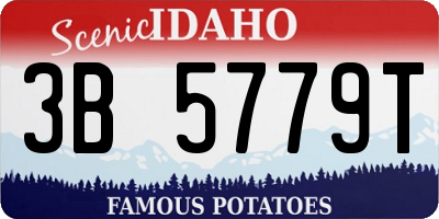 ID license plate 3B5779T