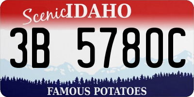 ID license plate 3B5780C