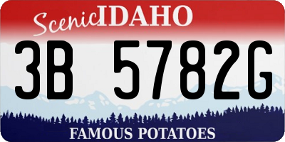 ID license plate 3B5782G
