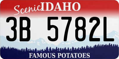 ID license plate 3B5782L