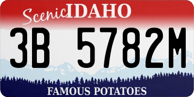 ID license plate 3B5782M