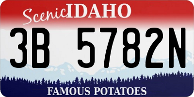 ID license plate 3B5782N