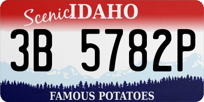 ID license plate 3B5782P