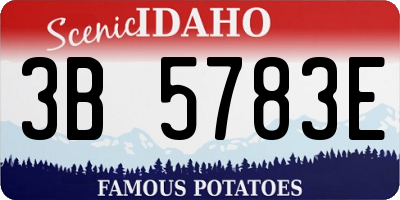 ID license plate 3B5783E
