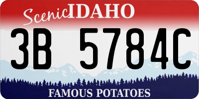 ID license plate 3B5784C