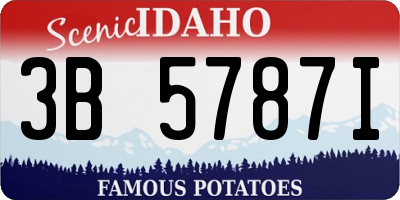 ID license plate 3B5787I