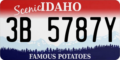 ID license plate 3B5787Y