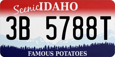 ID license plate 3B5788T