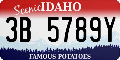 ID license plate 3B5789Y