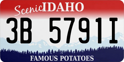 ID license plate 3B5791I