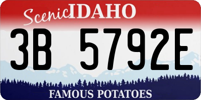 ID license plate 3B5792E