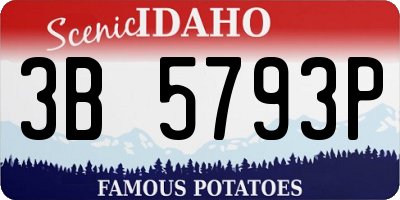 ID license plate 3B5793P