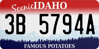 ID license plate 3B5794A