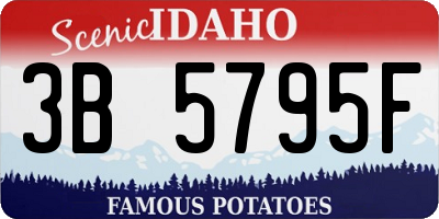 ID license plate 3B5795F