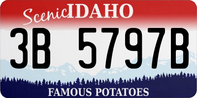 ID license plate 3B5797B