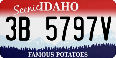 ID license plate 3B5797V