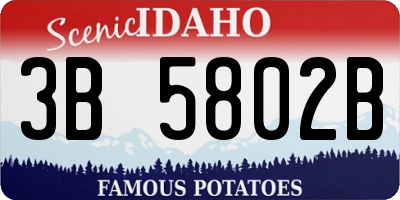 ID license plate 3B5802B
