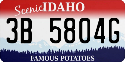 ID license plate 3B5804G