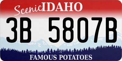 ID license plate 3B5807B