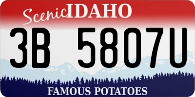 ID license plate 3B5807U