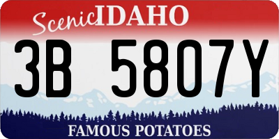 ID license plate 3B5807Y