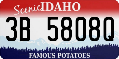 ID license plate 3B5808Q
