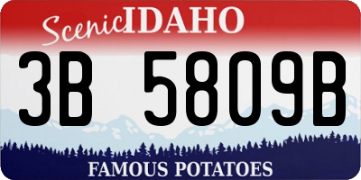 ID license plate 3B5809B