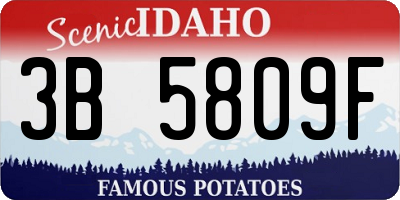 ID license plate 3B5809F