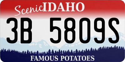 ID license plate 3B5809S