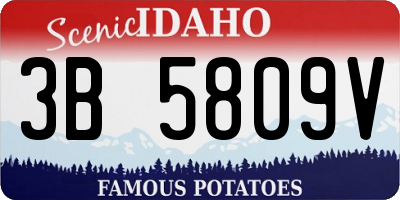 ID license plate 3B5809V