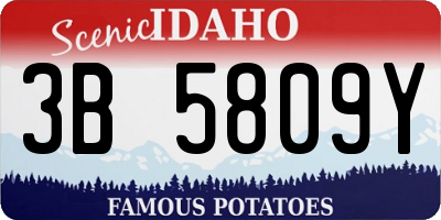 ID license plate 3B5809Y