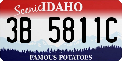 ID license plate 3B5811C