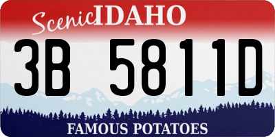 ID license plate 3B5811D