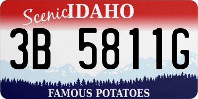 ID license plate 3B5811G