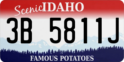 ID license plate 3B5811J