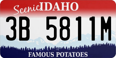 ID license plate 3B5811M